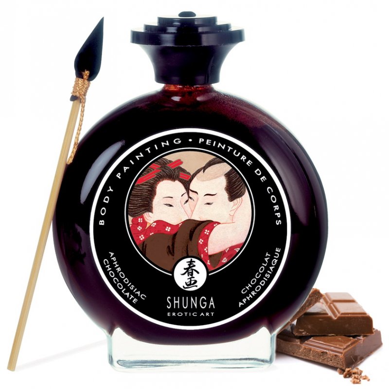 Съедобная крем-краска для тела Shunga Aphrodisiac Chocolate шоколад 100 мл