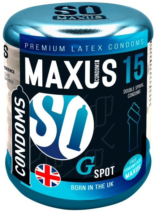 Презервативы Maxus №15 G-Spot для стимуляции точки G в металлическом кейсе