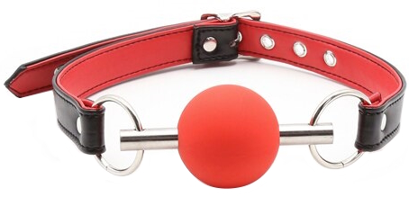 Красный кляп-шар из медицинского силикона