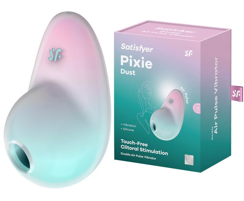 Вакуумно-волновой стимулятор с вибрацией Satisfyer Pixie Dust мятно-розовый