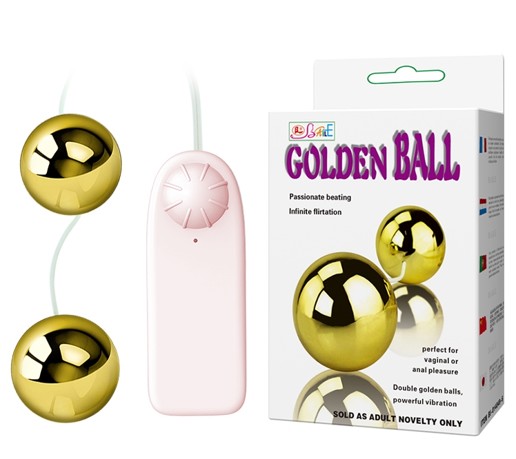 Золотые вагинальные шарики с вибрацией
