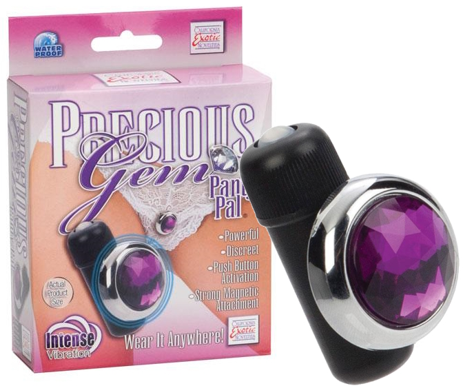 Вибростимулятор на трусики с фиолетовым кристаллом Precious Gem Panty Pals