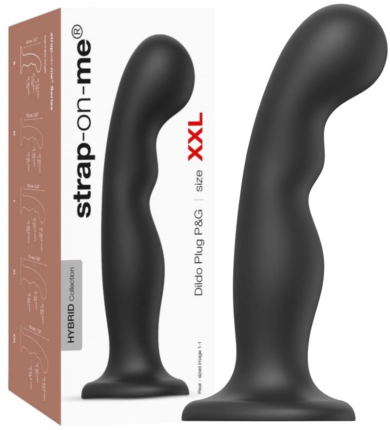 Фаллоимитатор Strap-On-Me Dildo Plug P&G XXL черный 20 см