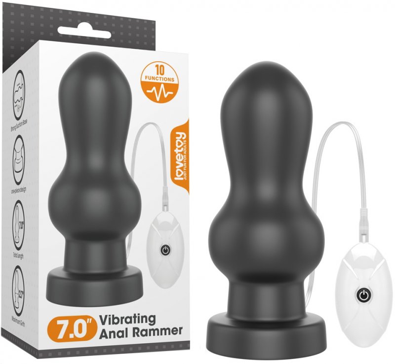 Большая анальная пробка с вибрацией King Sized Vibrating Anal Rammer 18 см