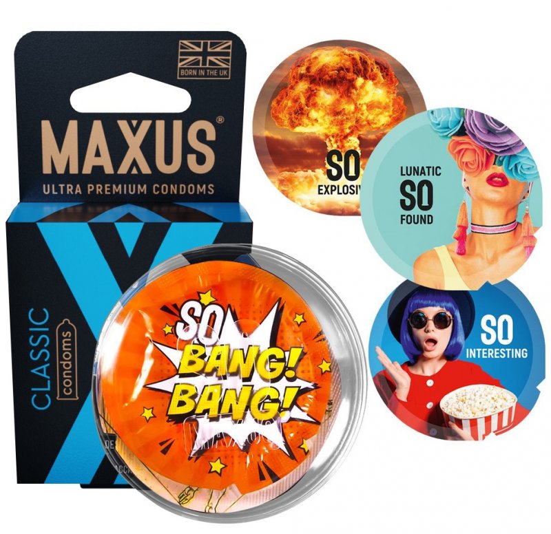 Презервативы в пластиковом кейсе Maxus №3 Classic классические