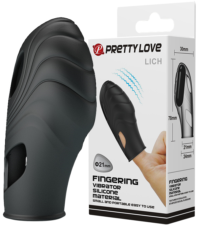 Рельефная вибронасадка на палец Pretty Love Lich