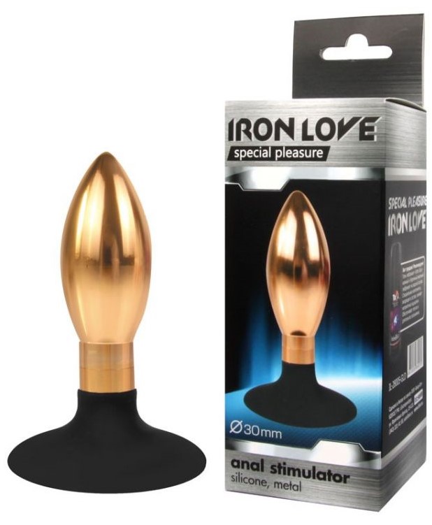 Металлическая анальная втулка Iron Love Gold