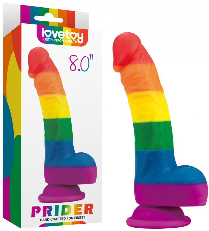 Радужный фаллоимитатор Prider Dildo 21 см