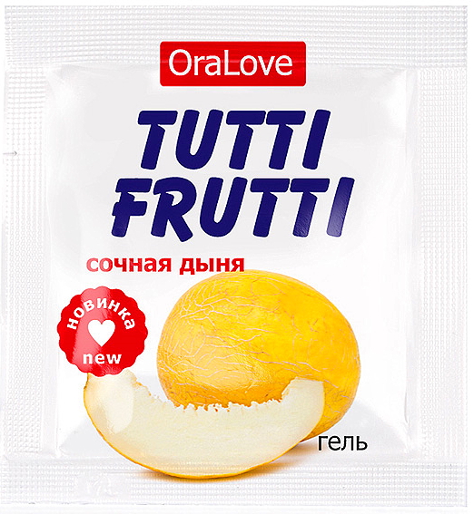 Съедобный лубрикант со вкусом сочной дыни Tutti-Frutti OraLove 4 мл, пробник