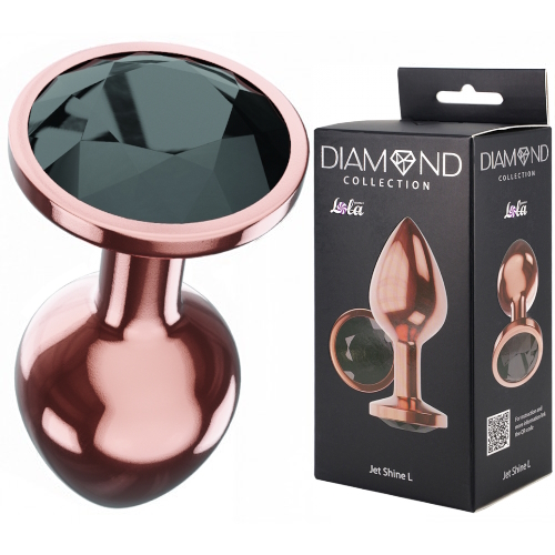 Анальная пробка Diamond Jet Shine L розовое золото