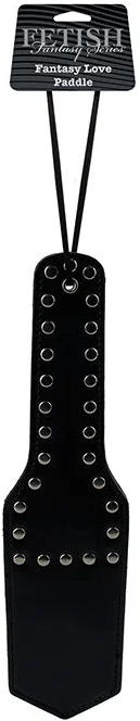 Черный пэдл-шлепалка с заклепками Love Paddle 30 см