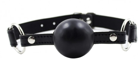 Черный силиконовый кляп-шар