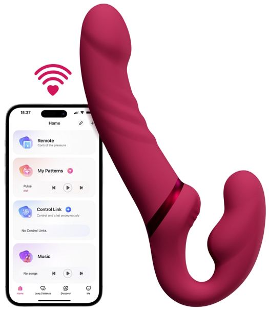 Гибкий безремневой смарт-страпон Lovense Lapis 23 см