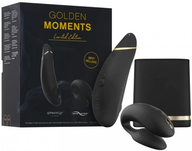 Набор стимуляторов для пар Golden Moments 2 Womanizer Premium 2 + We-Vibe Chorus