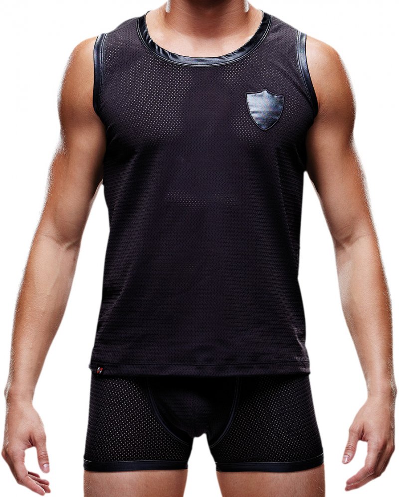 Полупрозрачная мужская майка в сеточку Envy черная L/XL