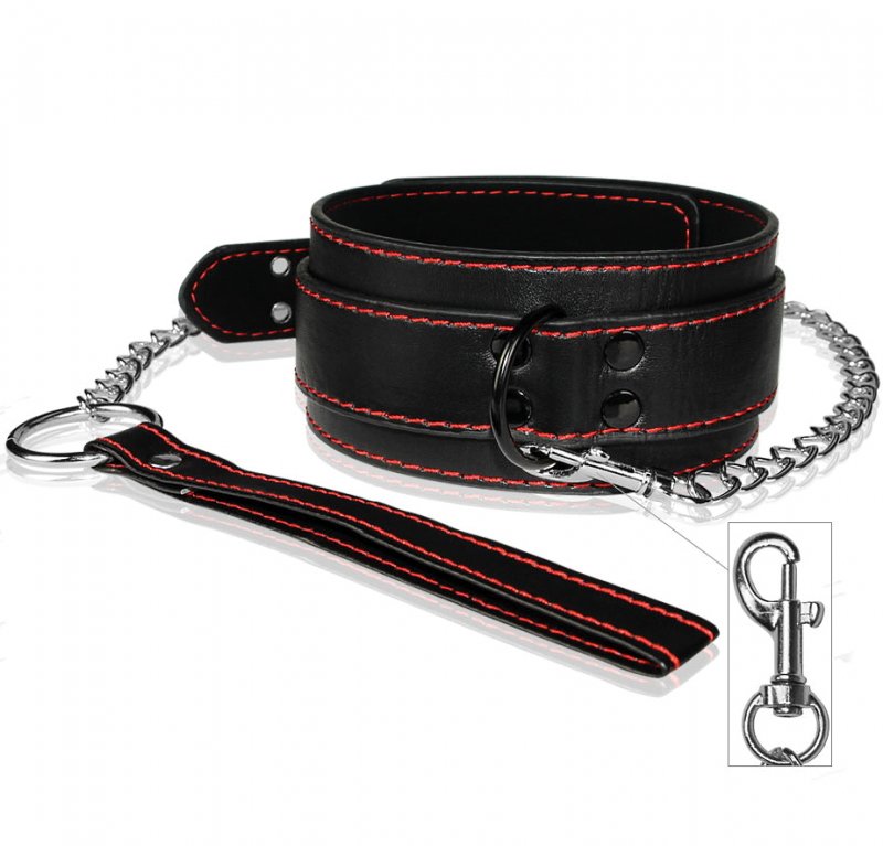 Ошейник с поводком Bondage Fetish Pleasure collar