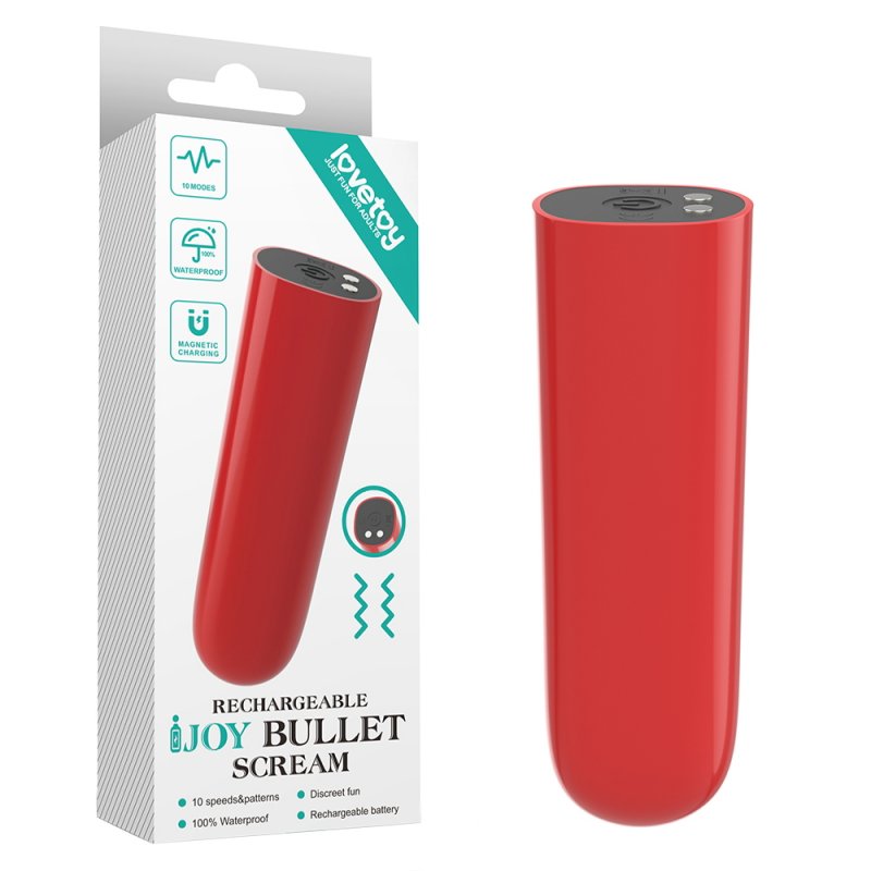 Красный мини вибратор Ijoy Rechargeable Bullet Scream