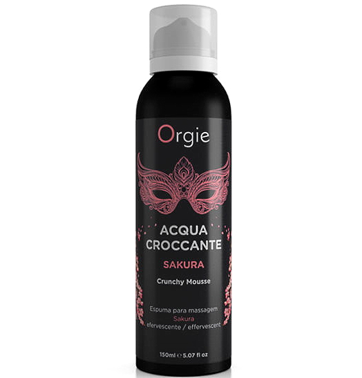 Шипучая увлажняющая пена для чувственного массажа Orgie Acqua Croccante Sakura, 150 мл