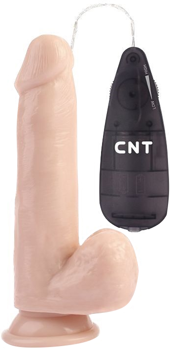 Реалистичный вибратор с мошонкой CnT 19 см