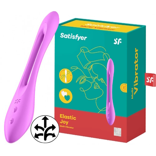 Многофункциональный вибратор для пар с гибкой основой Satisfyer Elastic Joy Violet