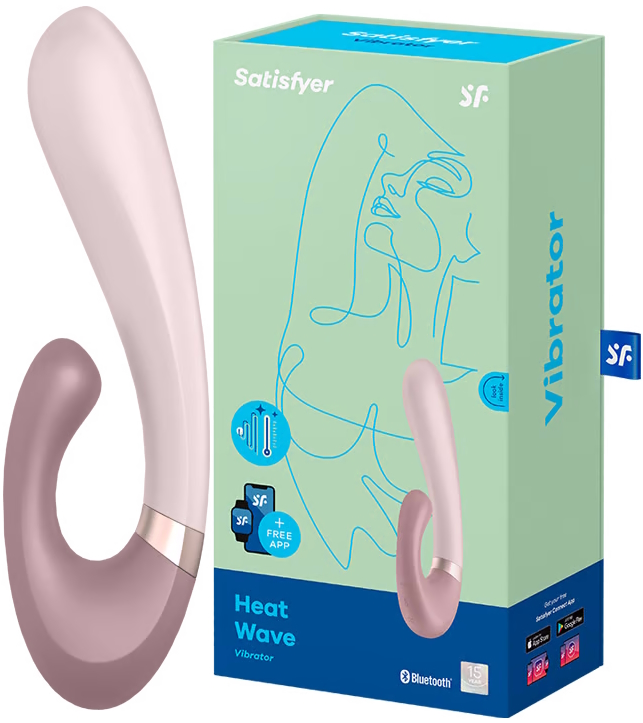 Смарт-вибратор со стимулятором клитора и функцией нагрева Satisfyer Heat Wave Mauve