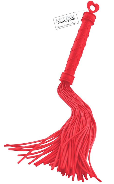 Красная силиконовая плеть Elite Silicone Whip Red 47 см