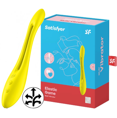 Многофункциональный вибратор для пар с гибкой основой Satisfyer Elastic Game Yellow