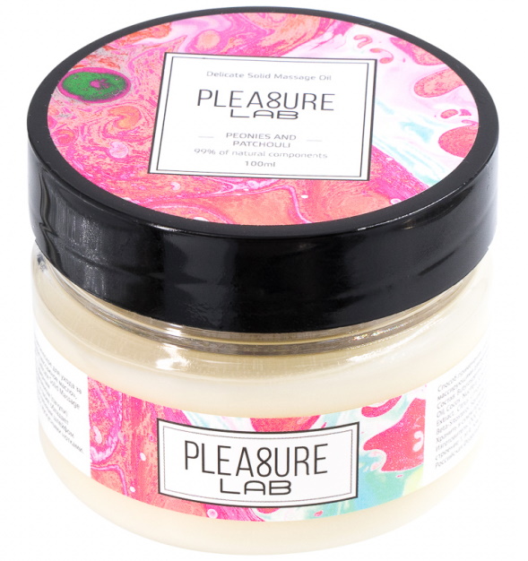 Твердое массажное масло с афродизиаком Pleasure Lab Delicate пионы и пачули 100 мл