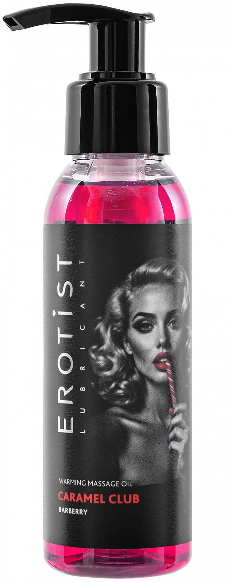 Разогревающее массажное масло Erotist Caramel Club со вкусом барбариса 100 мл