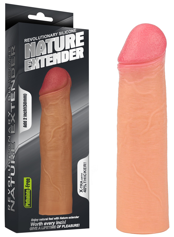 Удлиняющая насадка на пенис Revolutionary Silicone Nature Extender + 5,5 см