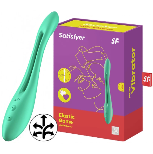 Многофункциональный вибратор для пар с гибкой основой Satisfyer Elastic Game Light Green