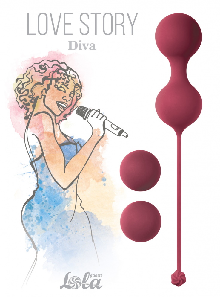 Набор вагинальных шариков Love Story Diva Wine Red