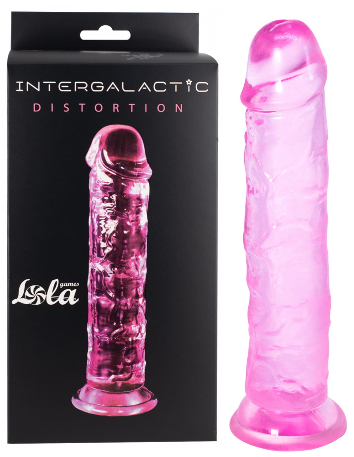 Прозрачный фаллоимитатор Intergalactic Distortion Pink 18 см