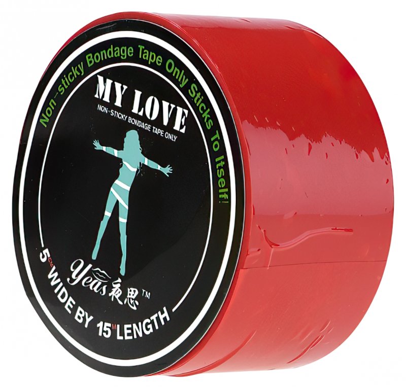 Красная бондажная лента My Love 15 м