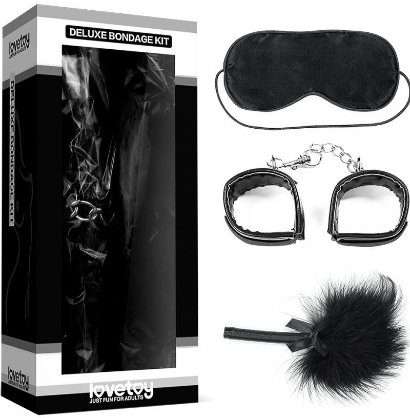 Набор для ролевых игр Deluxe Bondage Kit (наручники, тиклер, маска на глаза)