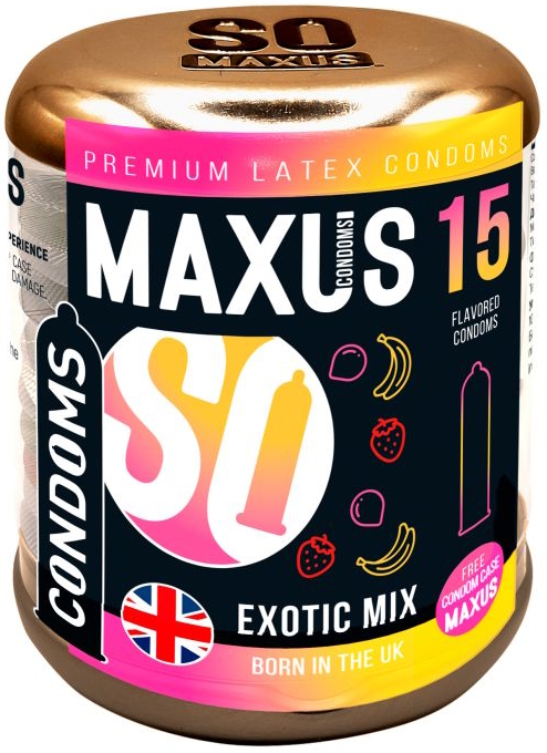 Презервативы Maxus №15 Exotic Mix экзотический микс в металлическом кейсе