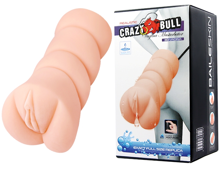 Мастурбатор-вагина Crazy Bull с эффектом выделения смазки