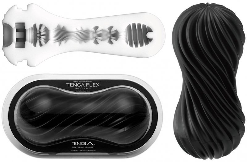 Мастурбатор Tenga Flex Rocky Black