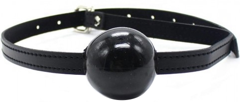 Черный кляп-шар из силикона