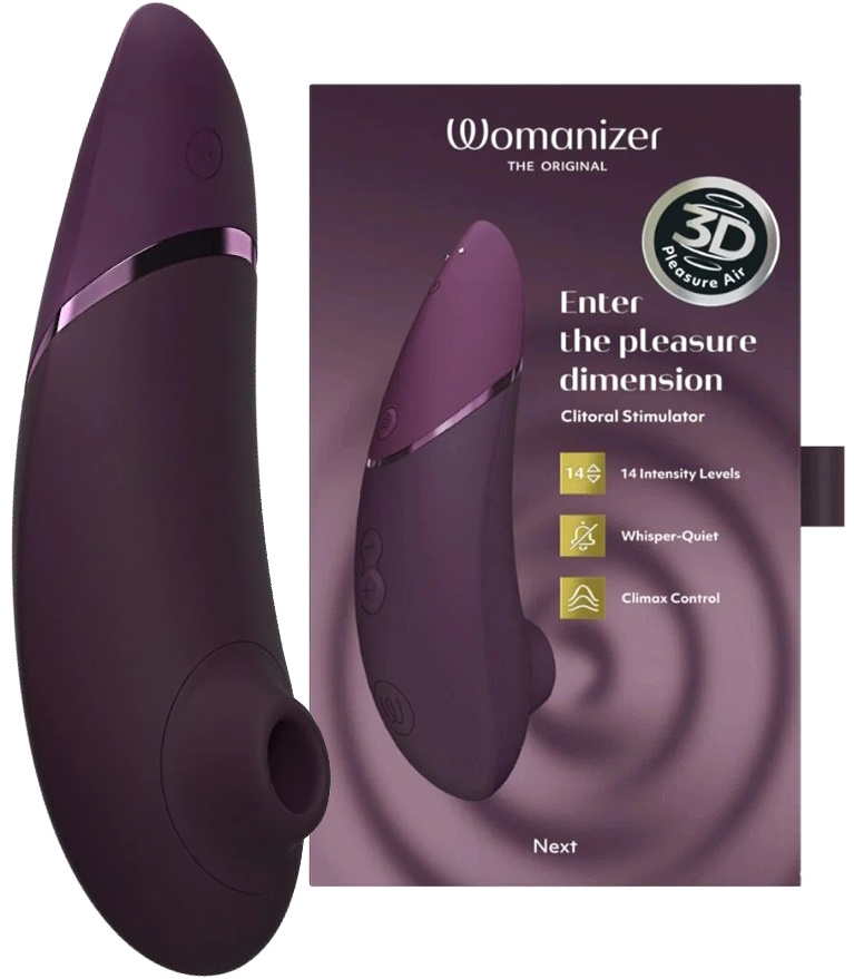 Бесконтактный вакуумно-волновой стимулятор клитора Womanizer Next фиолетовый