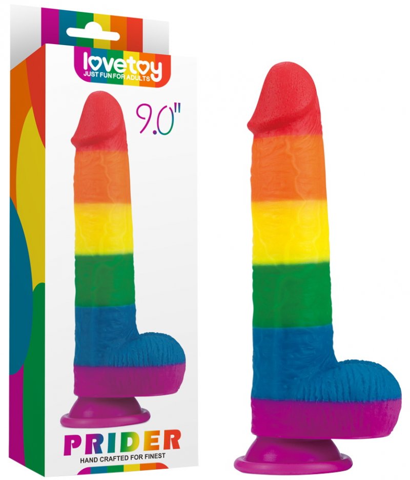 Радужный фаллоимитатор Prider Dildo 23 см