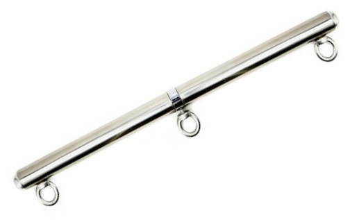 Серебряная бондажная распорка с тремя карабинами