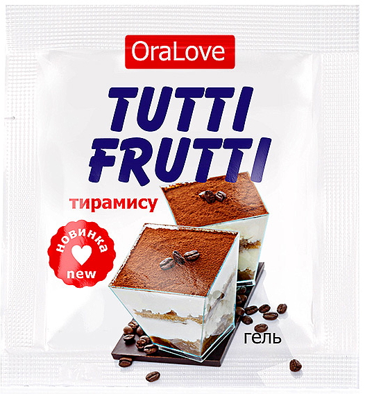 Съедобный лубрикант со вкусом тирамису Tutti-Frutti OraLove 4 гр, пробник