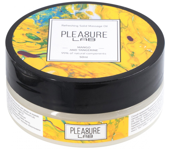 Твердое массажное масло с афродизиаком Pleasure Lab Refreshing манго и мандарин 50 мл