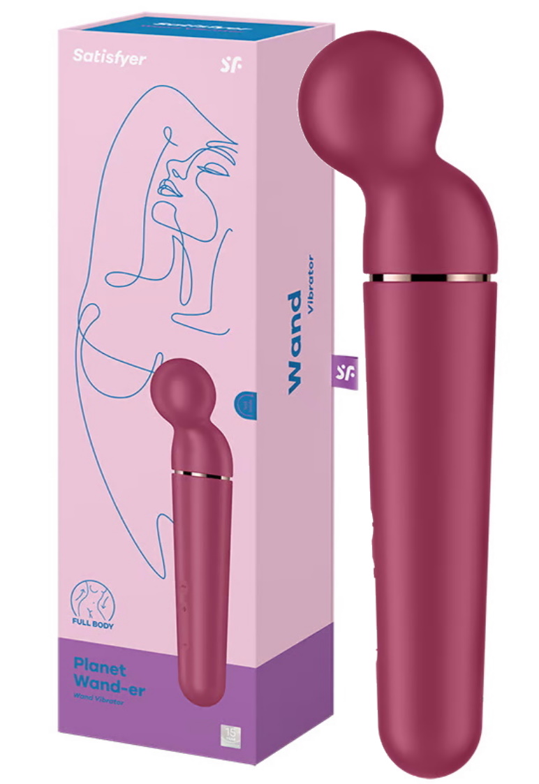 Перезаряжаемый вибромассажер с плавающей головкой Satisfyer Planet Wand-er Rose