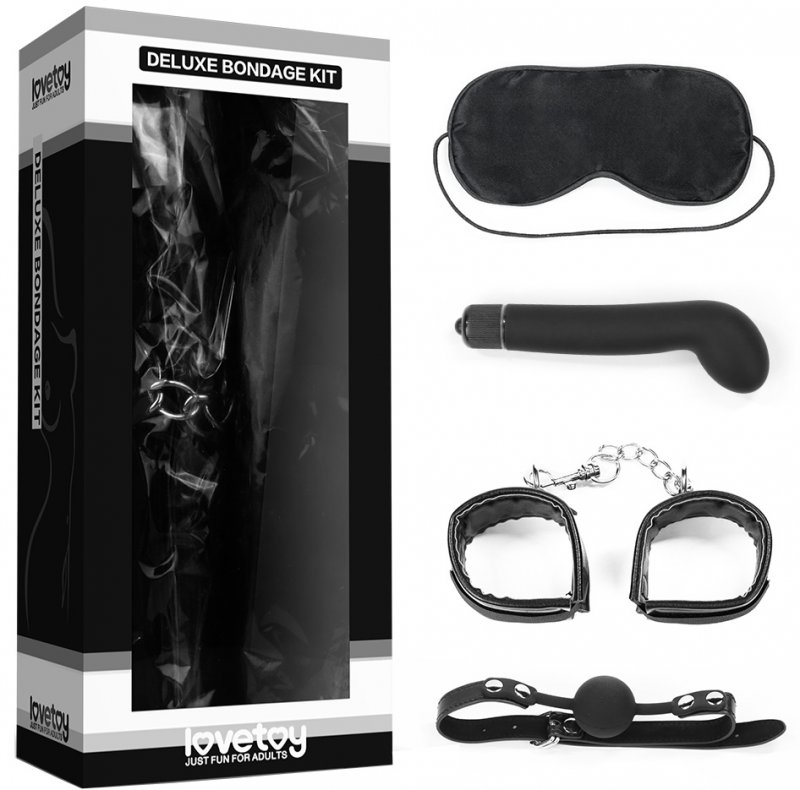 Набор для ролевых игр Deluxe Bondage Kit (маска наручники кляп G-вибратор)