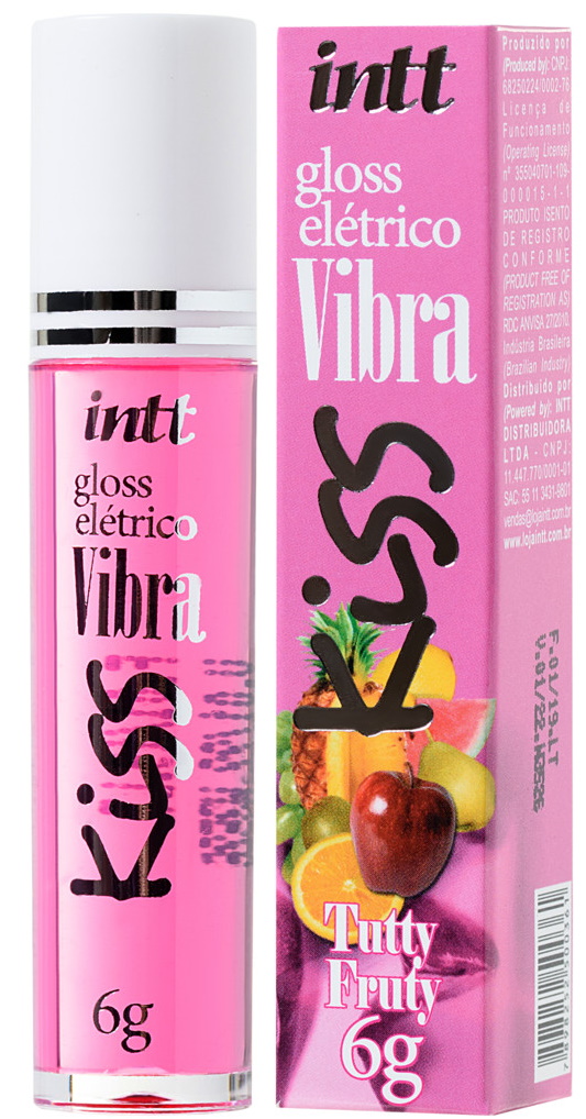 Блеск для губ Intt Gloss Vibe Tutti-frutti с эффектом вибрации, тропик 6 гр