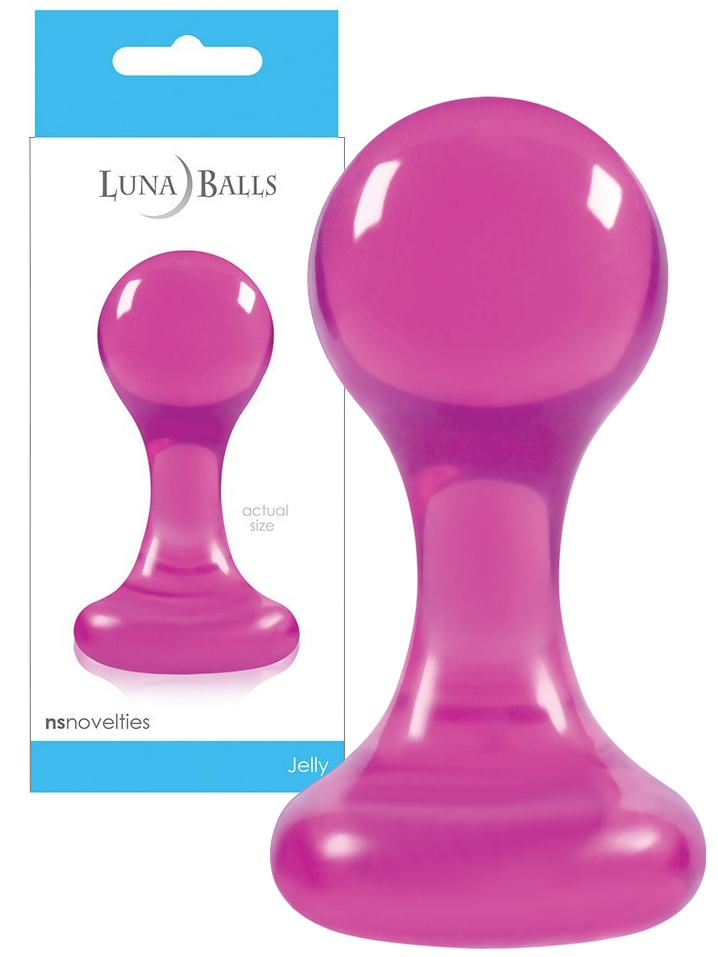 Анальная пробка на присоске Luna Balls S розовая