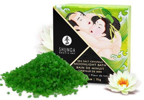 Соль мёртвого моря Shunga Moonlight Bath Lotus Flower с ароматом лотоса 75 гр