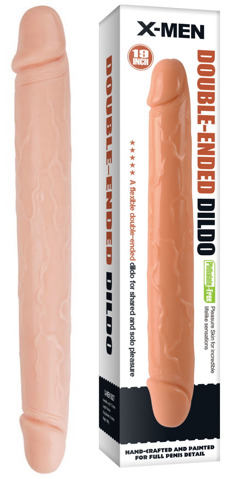 Двухголовый фаллоимитатор X-Men Double-Ended Dildo 49 см